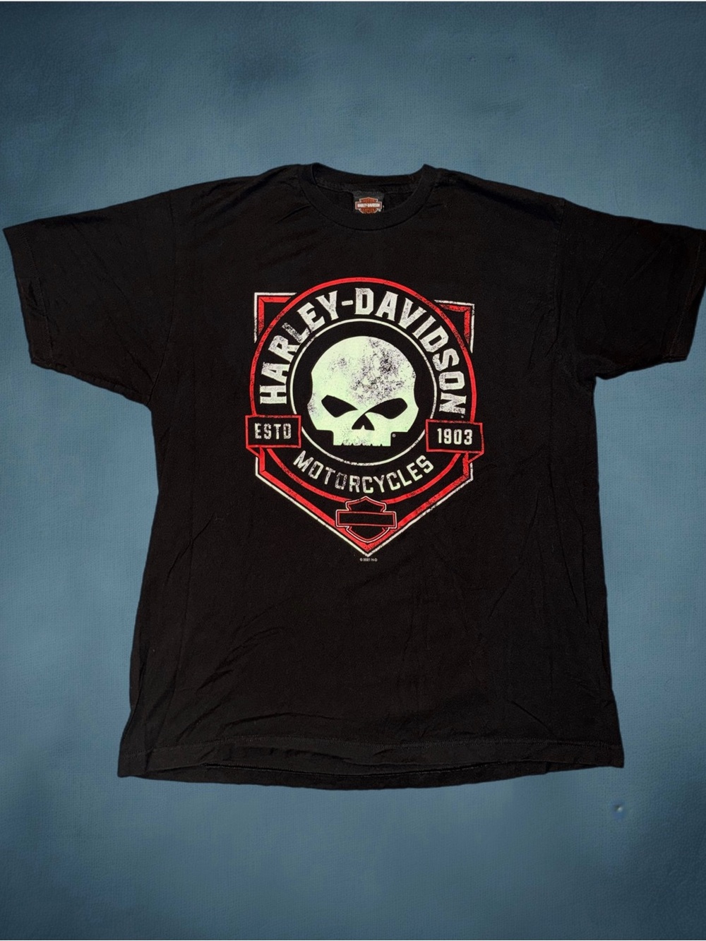 Harley-Davidson Men's Skull Logo black short sleeve T-Shirt